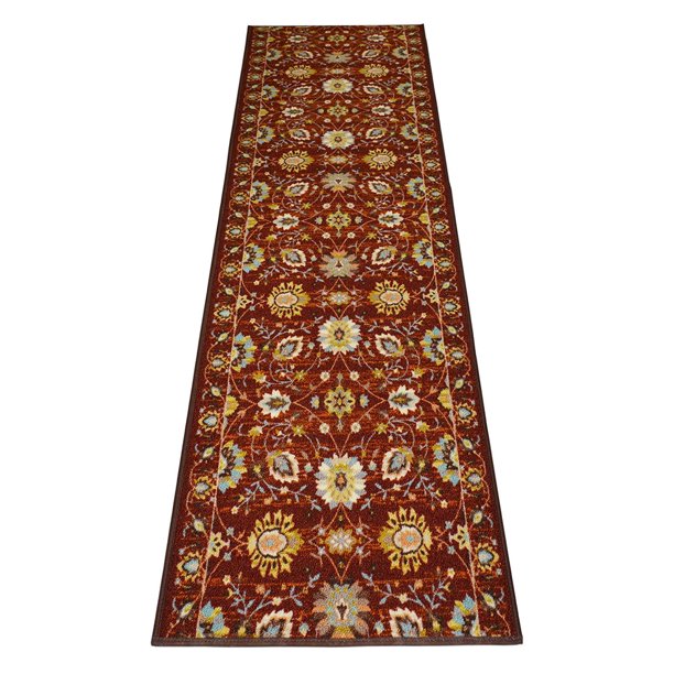 Custom Size Skid Resistant Runner Rug Burgundy Mahal Persian Oriental