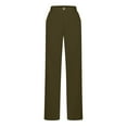 thumbnail image 4 of iHPH7 Slacks for Women Womens Fall Pants Office Pants for Women Harem Pants Women Straight Leg Trousers for Women Casual Trousers for Women Straight Leg Pants Women Green XL, 4 of 6