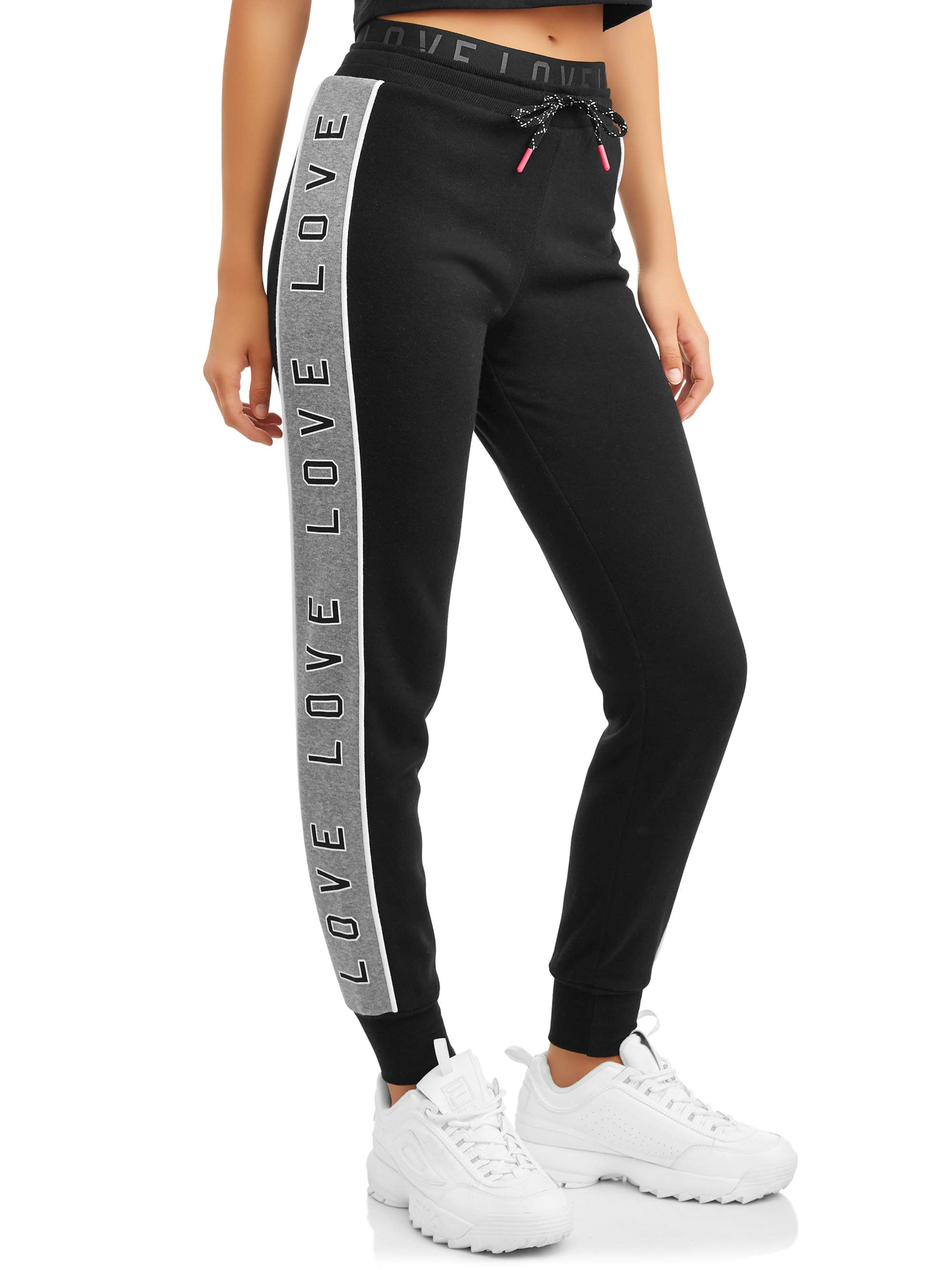 No Boundaries Juniors' Colorblock Side Graphic Jogger - Walmart.com