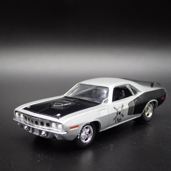 Open Box 1971 71 PLYMOUTH CUDA HEMI LUNATI VOODOO 1:64 SCALE DIORAMA DIECAST MODEL CAR