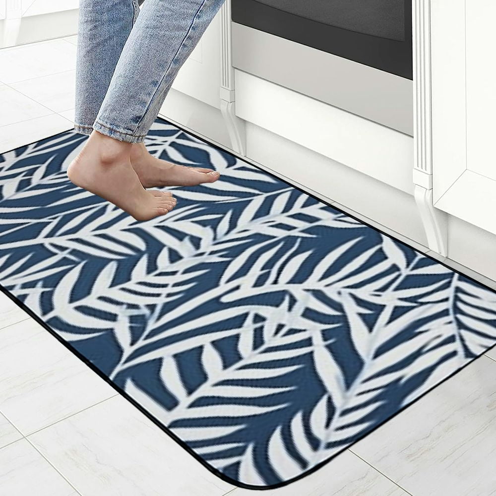 Qinduosi Tropical Leaves Plant Vintage Front Door Mat Welcome Mat,Non-Slip;Absorbent Indoor Door Mats,Durable Rubber Backing Floor Doormat for Entryway,Patio,Porch,Farmhouse Line Rustic