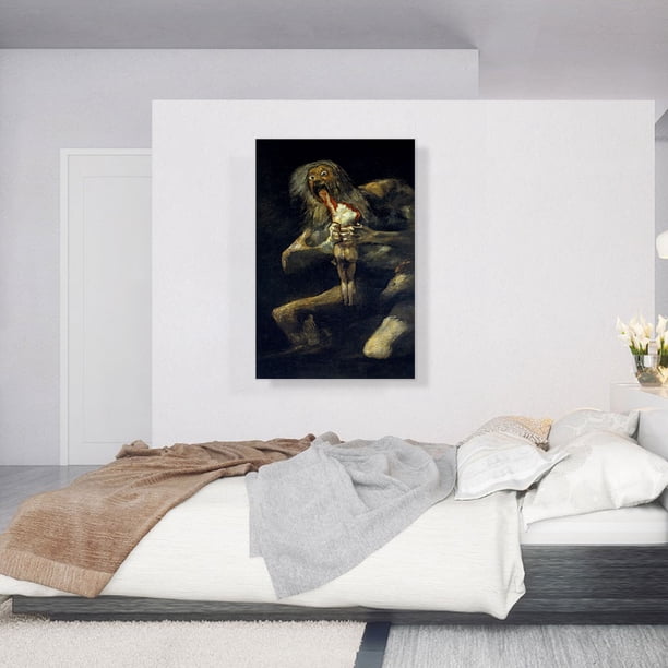 ARTCANVAS "The Dog" By Francisco De Goya Canvas Print - 40x26 Inch Stretched Framed Wall Art