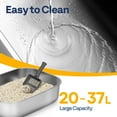 thumbnail image 4 of SPECSTAR XL Stainless Steel Cat Litter Box with Cover and Steps, 23'' x 17'' x 12'' Large Metal Litter Box for Cats with Scoop, Easy to Clean, Non-Slip, Ideal for Big or Multiple Cats, Dark Gray, 4 of 8