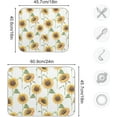 thumbnail image 3 of Cute Sunflowers Dish Drying Mat for Kitchen Counter, Ultra Absorbent Reversible Microfiber Dishes Drying Rack Pad Heat-resistant Mats 16x18in, 3 of 7
