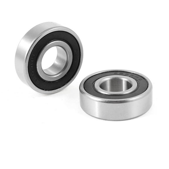 Unique Bargains 2 Pcs 17mm x 40mm x 12mm Metal Rubber Sealed Deep Groove Ball Bearing 6203RS