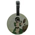 thumbnail image 1 of Avatar the Last Airbender Toph Round Leather Luggage Card Carry-On ID Tag, 1 of 1
