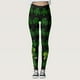 thumbnail image 3 of MKLEKYY Leggings de compresión para mujer, pantalones verdes con estampado de buena suerte de Paddystripes para yoga, correr y gimnasio., 3 of 4