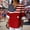 #399-Red, variant on TaTaai Womens Blouses Long Sleeve Loose Fit V Neck Button Front Independence Day Flag Print Solid Soft Breathable Shirt for Summer Gift