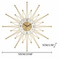 thumbnail image 2 of Loyalheartdy 19.7 Inch Retro Metal Wall Clock Nordic Style Sunburst Clock Battery Powered Analog for Office, Living Room, 2 of 10