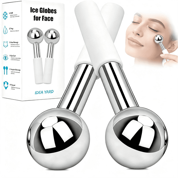 DUPAI under Eye Ice Globes for Facials,Stainless Steel Cooling Cryo Sticks Facial Massager for Puffiness,Tired Eyes&Soothing Sk" Care,Stainless Steel Versatile Ice Globes for Facials