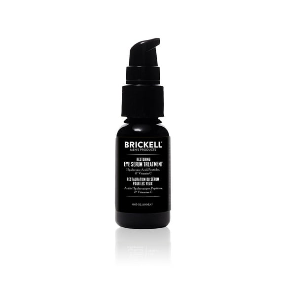 Suero restaurador para ojos Brickell Men's, gel natural y org�nico para reafirmar arrugas, minimizar ojeras y promover una piel joven, 0.65 onzas, si