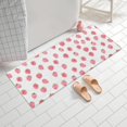 thumbnail image 2 of Red Strawberry Plants Fruit Pink Pattern Bathroom Rugs Mat,Non Slip Microfiber Bathroom Rug,Rubber Backing,Soft Bathroom Mats for Bathroom Floor,Tub and Shower,60x24in(150x60cm), 2 of 5