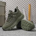thumbnail image 6 of Men's Lace‑Up Mid‑Top Outdoor Hiking Shoes, Spliced Multi‑Panel Upper Footwear with Deep‑Lug Rugged Thick Outsole for Mountain Trekking and Field Outdoor Activities, 6 of 8