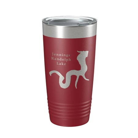 

Jennings Randolph Lake Map Tumbler Travel Mug Insulated Laser Engraved Coffee Cup West Virginia 20 oz Maroon