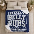 thumbnail image 5 of Certified Dog Dad Badge Belly Rubs Quote, Playful Pet Portrait Pattern, Warm Flannel Blanket for Living Room and Reading Nook, Dog Lovers Father's Day Gift, Pet Lover Home Decor, 5 of 9