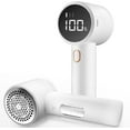 thumbnail image 1 of Fabric Shaver, Electric Lint Remover, Rechargeable Lint Shaver, Sweater Defuzzer to Remove Pilling, Battery Operated, 6-blade, 3-speed with LED Display for Clothes, Upholstery, Furniture, White, 1 of 7