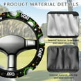 thumbnail image 4 of Jeiento Black Golf Cart Steering Wheel Covers for Golfer Stretchable Golf Cart Steering Wheel Cover Neoprene Auto Interior Protector Boat Steering Wheel Cover, 4 of 7