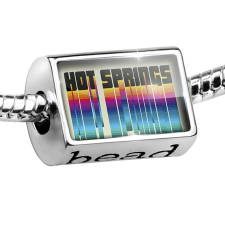 Bead Retro Cites States Countries Hot Springs Charm Fits All European