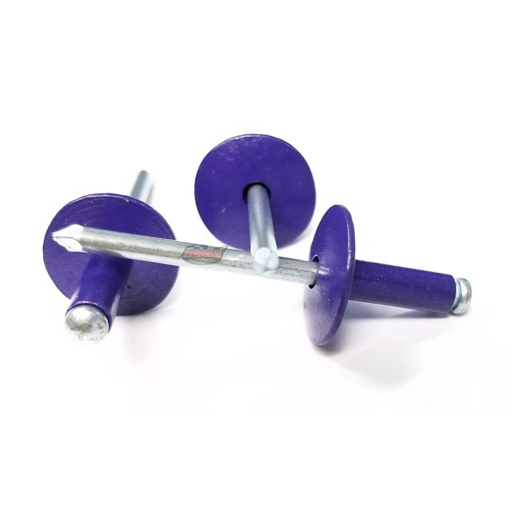 Purple 3/16" Pop Rivet Large Head Aluminum Steel Mandrel Multi Grip