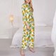 thumbnail image 3 of Fotbe Pineapple Conjunto de Pijama de Manga Larga para Mujer con Estampado, Ropa de Dormir de 2 Piezas, Conjunto de Casa Suave y Cómodo con Bolsillos-X-Large, 3 of 7