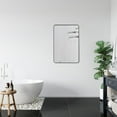 thumbnail image 3 of Nettuno 24" Rectangle Bathroom/Vanity Matt Black Aluminum Framed Wall Mirror, 3 of 15