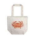 thumbnail image 1 of Camano Island, Washington, Don't be Crabby, Dungeness Crab, Watercolor (100% Cotton Canvas Reusable Tote Bag), 1 of 3