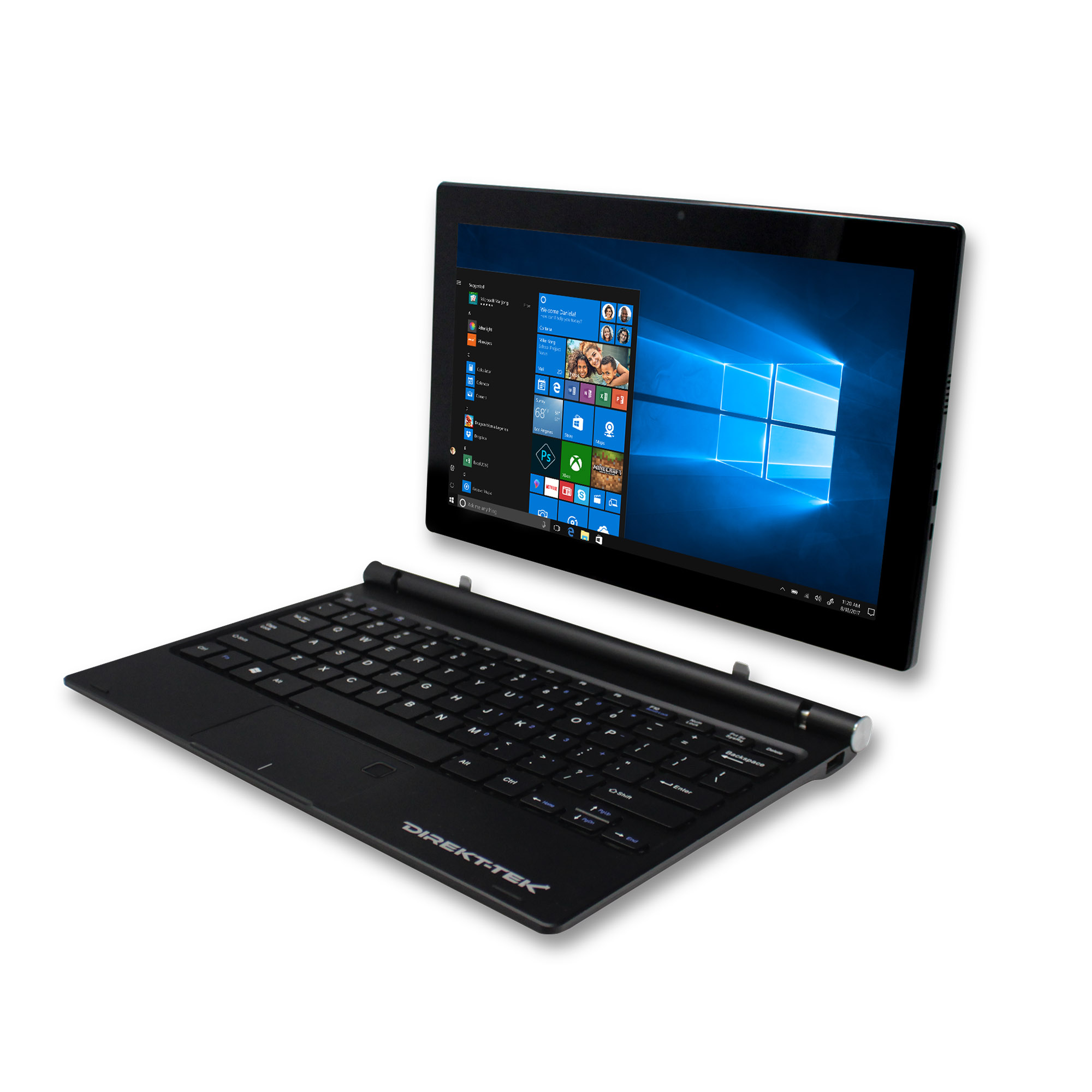DirektTek 11.6" FHD Tablet with Keyboard, Windows 10, Office 365