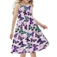 thumbnail image 4 of Juslio Girls Dress Summer Beach Sleeveless Boho A Line Dresses Knee Length Casual Bow Sundress, 4 of 7