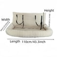 thumbnail image 1 of Durable Polyester Pet Car Seat Cover (1pc) - All-Season Beige Quilted Design, Adjustable Straps, Safety Harness Attachment & Secure Buckle Pad, Portable for Dogs & Cats, 1 of 5