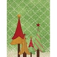 thumbnail image 1 of Folk Art Christmas Trees Flag Garden Size, 1 of 1