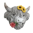thumbnail image 3 of Highland Cow Head Wall Art Decor Resin Material Vintage Touch for Indoor Outdoor Garden Entryway, 3 of 9