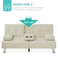 Best Choice Products Modern Linen Convertible Futon Sofa Bed w