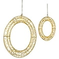 thumbnail image 5 of Northlight LED Lighted Hanging Christmas Wreath Decorations - 18" -  Set of 2 - Gold Lights, 5 of 7