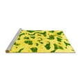 thumbnail image 2 of Ahgly Company Machine Washable Indoor Rectangle Abstract Yellow Modern Area Rugs, 3' x 5', 2 of 4