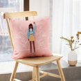thumbnail image 5 of LALILO Throw Pillow Covers Young Beautiful Afro Girl Character Cushion Cover 18" x 18", 2 Pack, 5 of 6