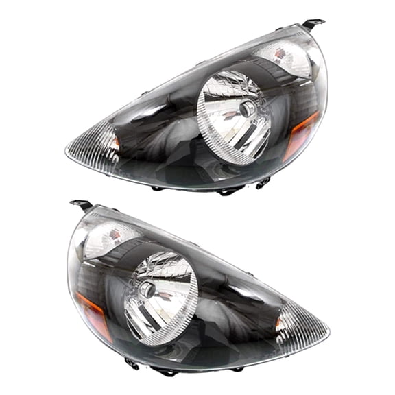New Pair Of Halogen Headlight Is Compatible With Honda Fit Base Hatchback 2007-2008 by Part Number 33101-SLN-A01ZC 33101SLNA01ZC 33151-SLN-A01ZC 33151SLNA01ZC HO2503131 HO2502131