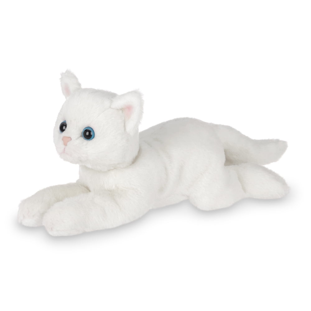 Bearington Lil' Muffin Small Plush Stuffed Animal White Cat Kitten 8 inches 