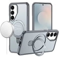 thumbnail image 2 of XPM for Samsung Galaxy S26+ / S26 Plus Matte Finish Magnetic Ring Hybrid Protective Invisible Kickstand Magsafe Compatible Phone Case Cover (Gray), 2 of 9