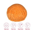thumbnail image 6 of KLL Orange Glitter2 Pattern Shower Cap & Bath Cap for Women,Reversible Oversized Waterproof Shower Caps for all Hair Lengths,Elastic Reusable Bathing Hair Cap, 6 of 7
