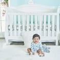 thumbnail image 2 of Everyday Kids 7 Pack Blue Long Sleeve Baby Bodysuits for Boys, 2 of 18