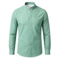 thumbnail image 4 of KHONTS Kids Boys Oktoberfest Pliad Shirts Long Sleeve Western Shirts Button down Casual Tops,Size 2-14 Years Green 100, 4 of 4
