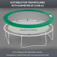 thumbnail image 4 of Tapis de Trampoline 12 Pi, Tapis de Sécurité de Remplacement pour Trampoline, Housse à Ressort, Résistant à l'Eau, Résistant aux UV, Protection des Bords Résistante aux Déchirures, Sans Trous pour Poteau, Vert, 4 of 7