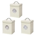 thumbnail image 3 of 3Pcs Decorative Kitchen Canisters with Lids 11.5x11.5x14cm Square Case 1.5L Tea, 3 of 9