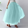 thumbnail image 2 of XIAONU Women Solid Color Tulle Maxi Skirt High Waist Flowy A-Line Gown Wedding Bridesmaid Wear Skirts, 2 of 4