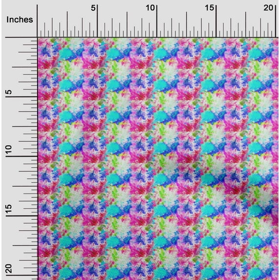 oneOone Cotton Poplin Twill Multicolor Fabric Tie Dye Sewing Fabric By The Yard Printed Diy Clothing Sewing Supplies 56 Inch Wide-T2Q