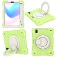 thumbnail image 3 of ELEHOLD Military Grade Shockproof Case For iPad mini (6th Generation), Heavy Duty Protection Ring Stand Cover, Adjustable Angel, Detachable Shoulder Strap, Pencil Holder, Matcha Green, 3 of 11