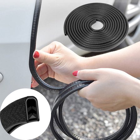 Car Door Edge Guard Black Car Guards Protector for Cars Rubber Auto Trim U Shape Build in Metal Sheet Suitable for Most Cars, SUVs and Trucks