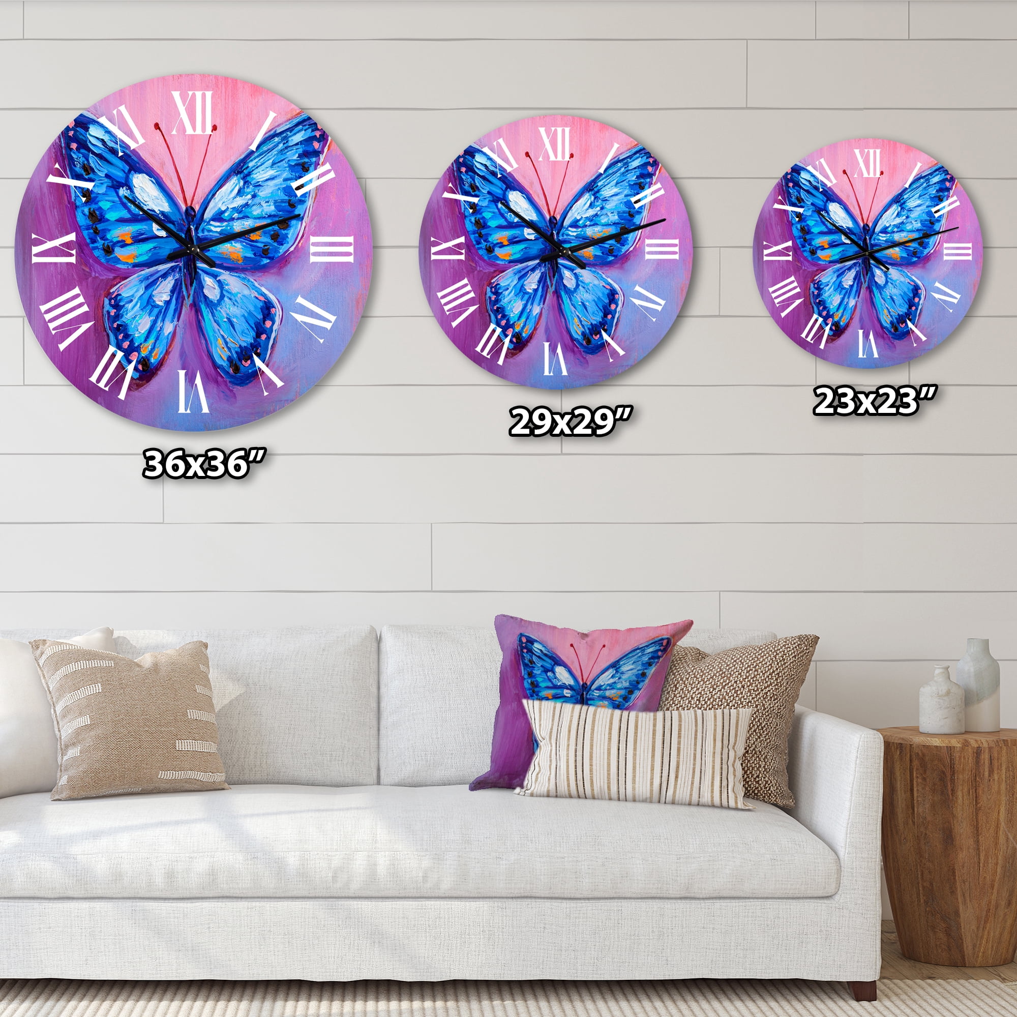 Designart 1 in Modern,Contemporary Wall Clock