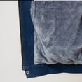thumbnail image 7 of Maoxin Casual Jackets for Men Pocket Solid Color Button Coverall Add Velvet Loose Coat Spring/Autumn Clothing Blue 4XL, 7 of 7
