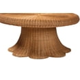 thumbnail image 2 of bali & pari Avalon Natural Rattan Coffee Table with Scalloped Pedestal Base, 2 of 3